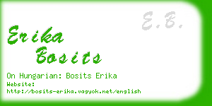 erika bosits business card